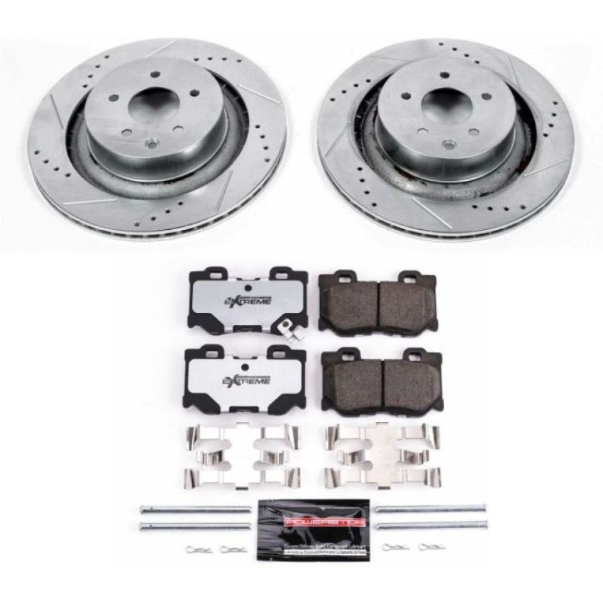 PowerStop K4732-26 Z26 Street Performance Ceramic Brake Pad and Drilled & Slotted Rotor Kit