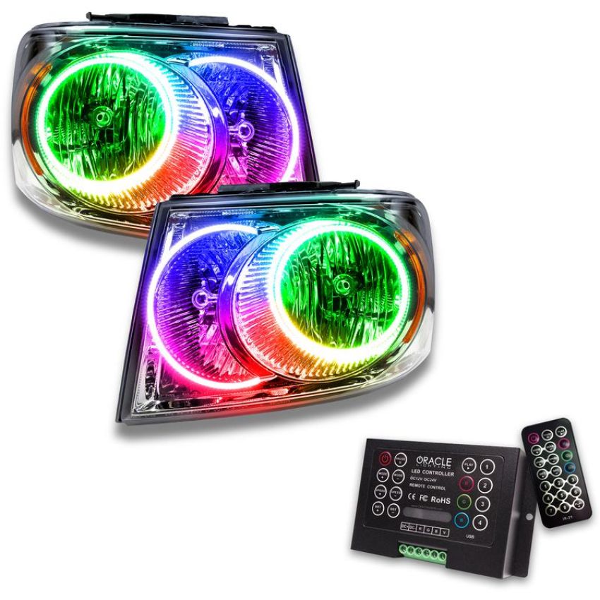 Oracle Lighting 7201-333 SMD Pre-Assembled Headlights, Chrome Bezel, ColorSHIFT(tm) 2.0