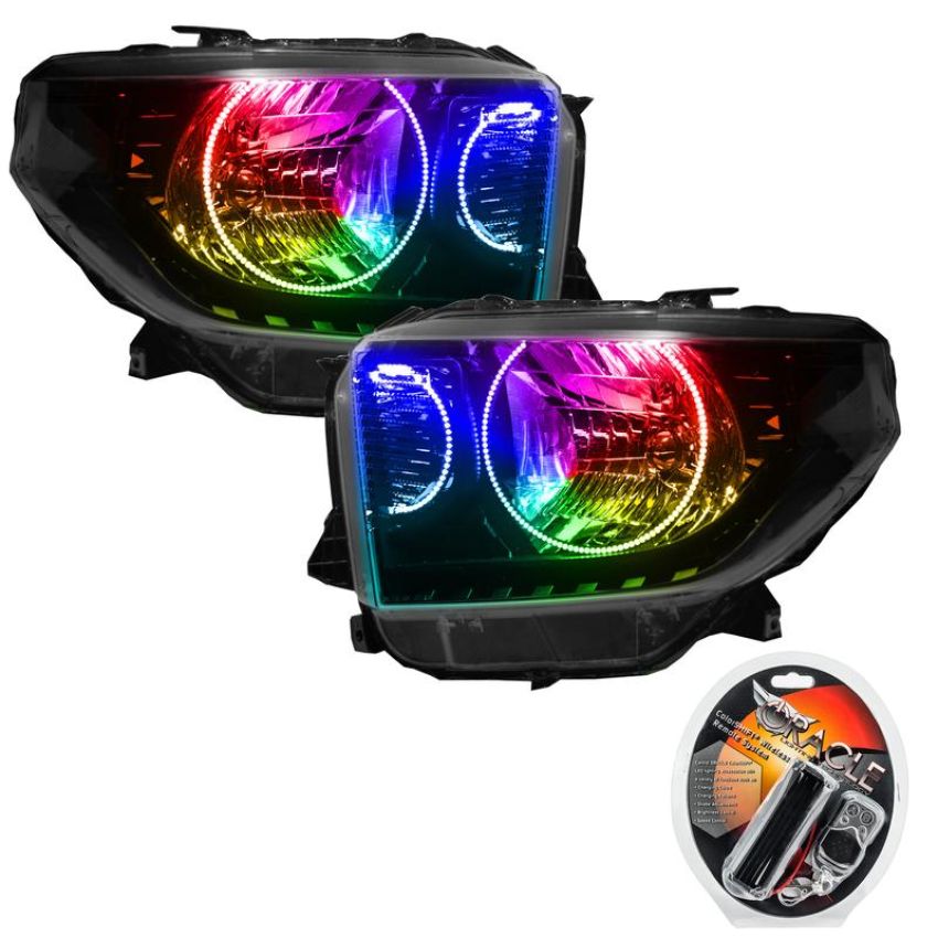 Oracle Lighting 7204-330 SMD Pre-Assembled Headlights, Dual Halo Kit, ColorSHIFT
