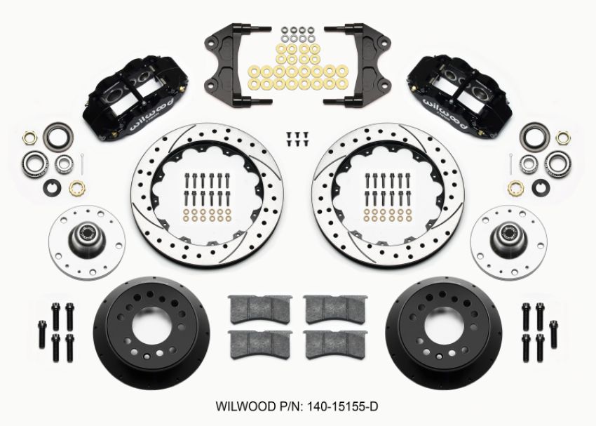 Wilwood 140-15155-D Narrow Superlite 6R Front Hub Kit 12.88in Drilled WWE ProSpindle (5x4.75in 5x5.00in Hub)