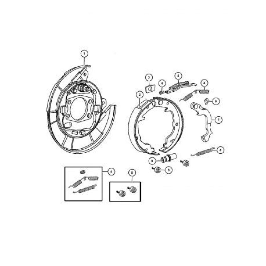 Mopar 68159652AA BACKING PLATE, Rear Drum Brake
