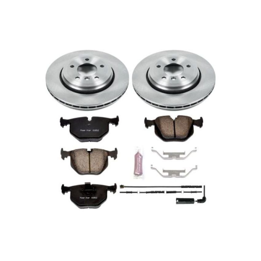 PowerStop KOE5729 OE Stock Replacement Low-Dust Ceramic Brake Pad and Rotor Kit
