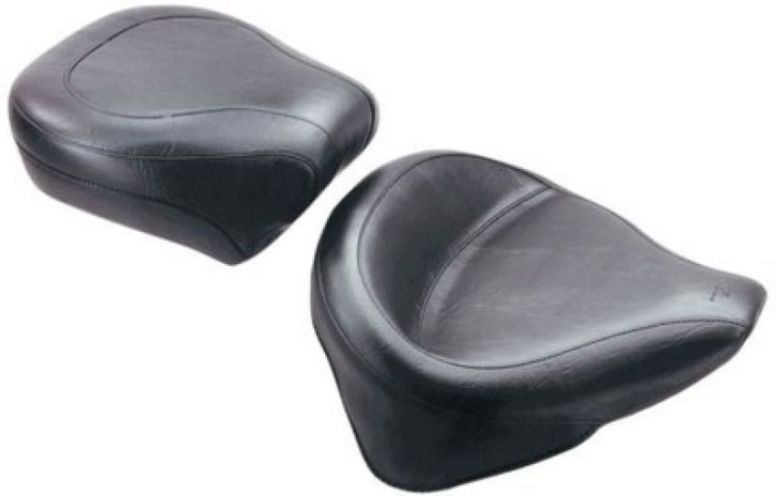 Mustang Motorcycle 75757 Mustang 84-06 Harley Standard Rear Tire Wide Touring Solo Seat - Black