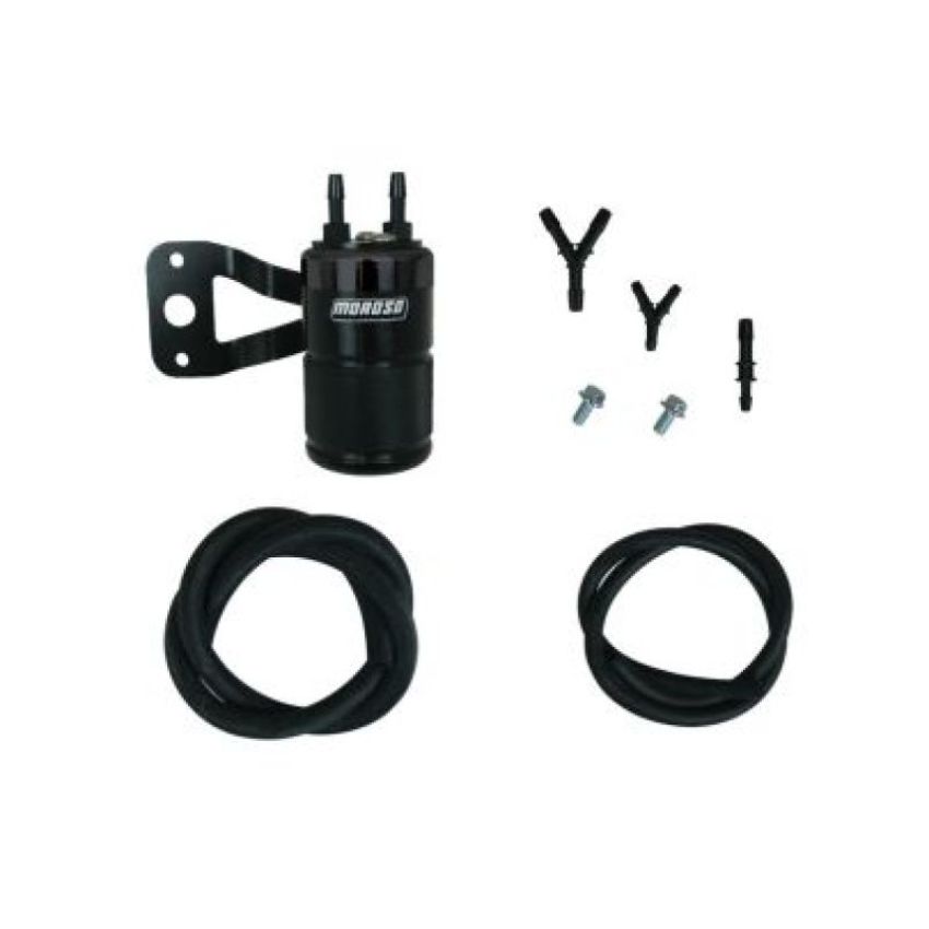 Moroso 85717 H-D Twin Cam (w/Vance & Hines VO2 Air Cleaner Excl VO2 90) Air Oil Separator - Black