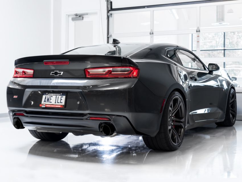 AWE Tuning 3015-33103 16-19 Chevrolet Camaro SS Axle-back Exhaust - Touring Edition (Diamond Black Tips)