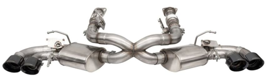 CORSA Performance 21100BLK Corsa 2020-24 Corvette C8 3in Valved Cat-Back 4.5in Blk Quad Tips - Fits Factory Perf Exhaust w/ AFM