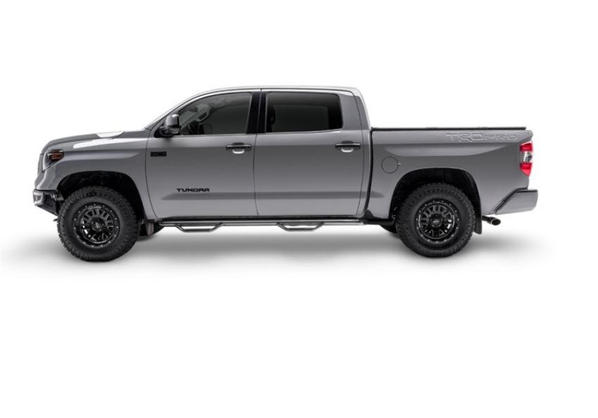 N-Fab F1596CC Nerf Step 15-17 Ford F-150 SuperCrew 5.5ft Bed - Gloss Black - W2W - 3in
