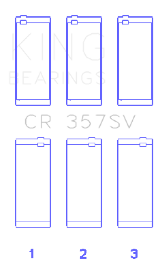 King Engine Bearings CR357SV0.25 Mini Cooper B38A15M0 (Size +0.25mm) Connecting Rod Bearing Set