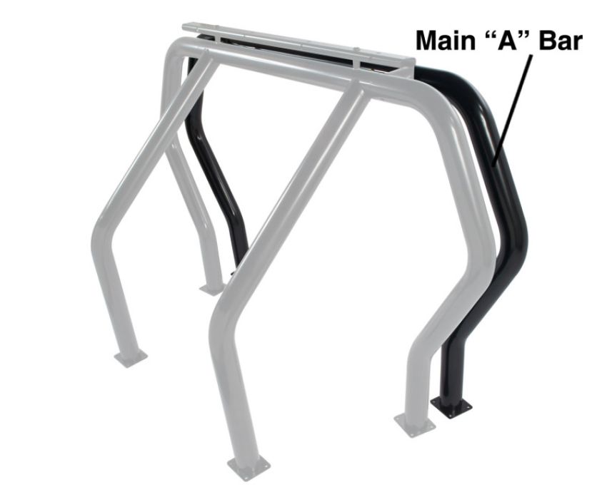 Go Rhino 98001B RHINO Bed Bar - Front Main A bar - Black