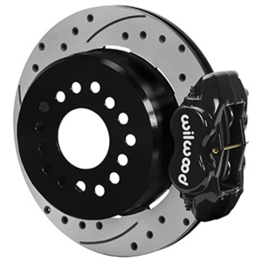 Wilwood 140-16445-D Chevrolet 7-5/8in Rear Axle Dynalite Disc Brake Kit 12.19in Drill/Slot Rotor Blk Caliper