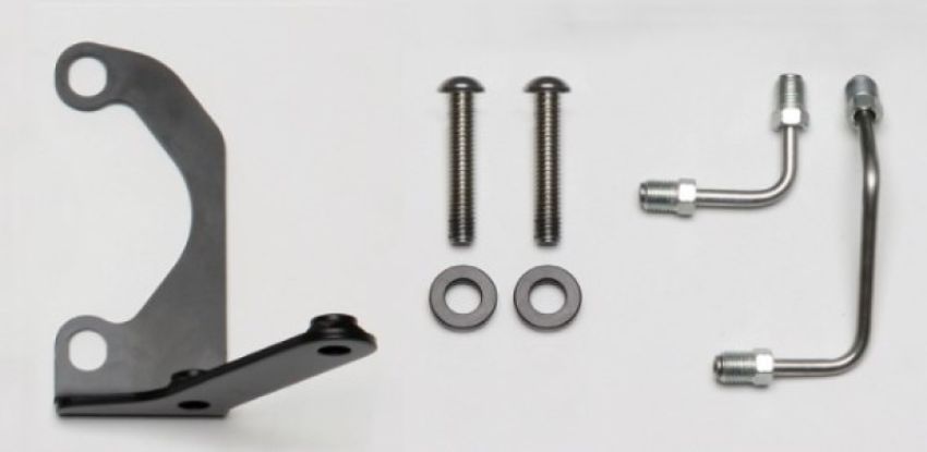 Wilwood 220-15047 Tandem Master Cylinder to Prop Valve Bracket R/H & Line Kit