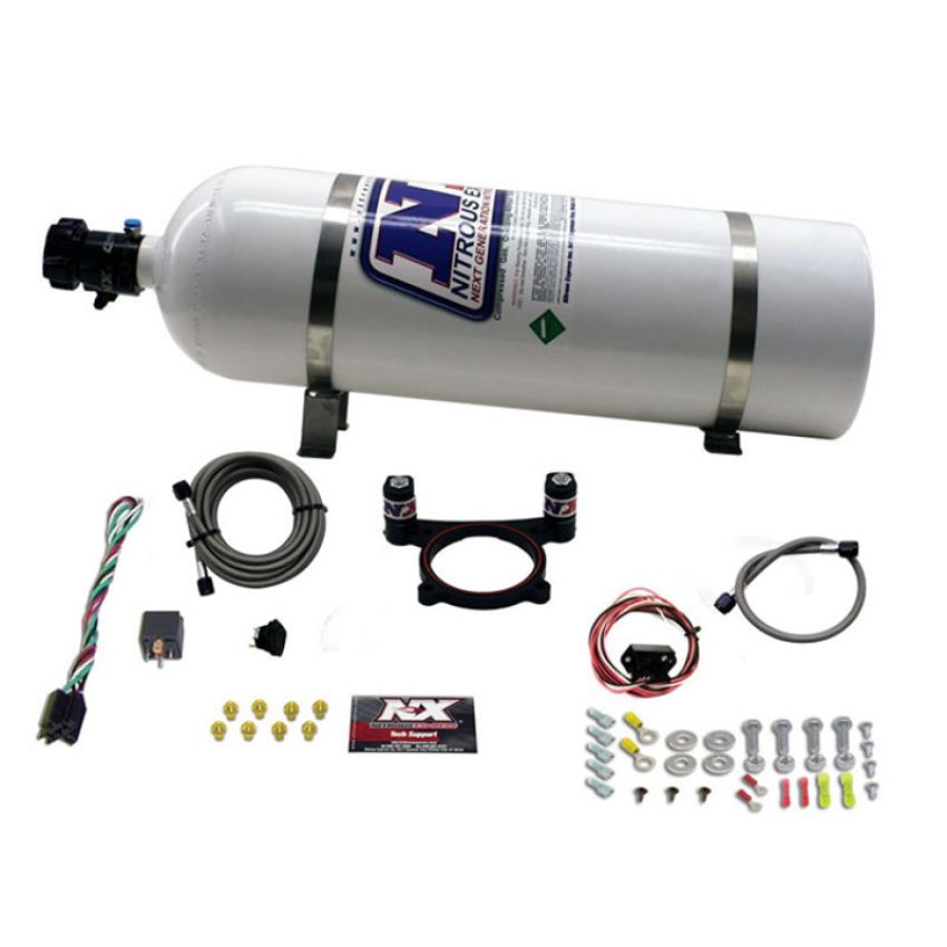 Nitrous Express 20948-15 5.0L Coyote and 7.3L Godzilla Plate System(50-200HP) WITH 15LB BOTTLE