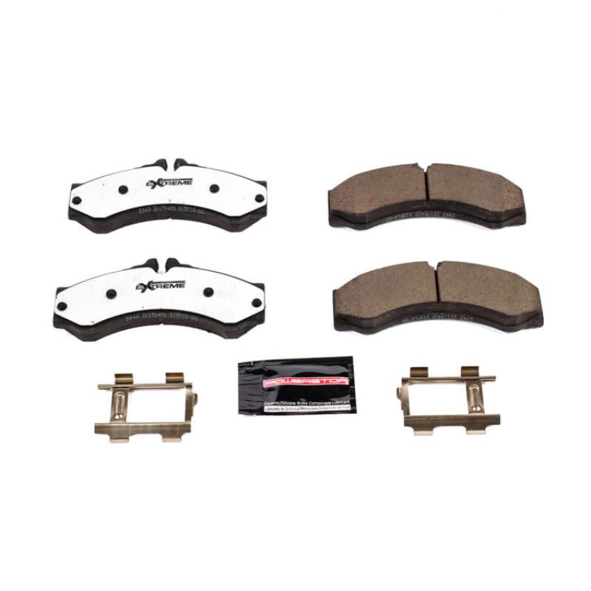 PowerStop Z36-949B PowerStop - Z36 Truck and SUV Carbon-Fiber Ceramic Brake Pads with Hardware Kit