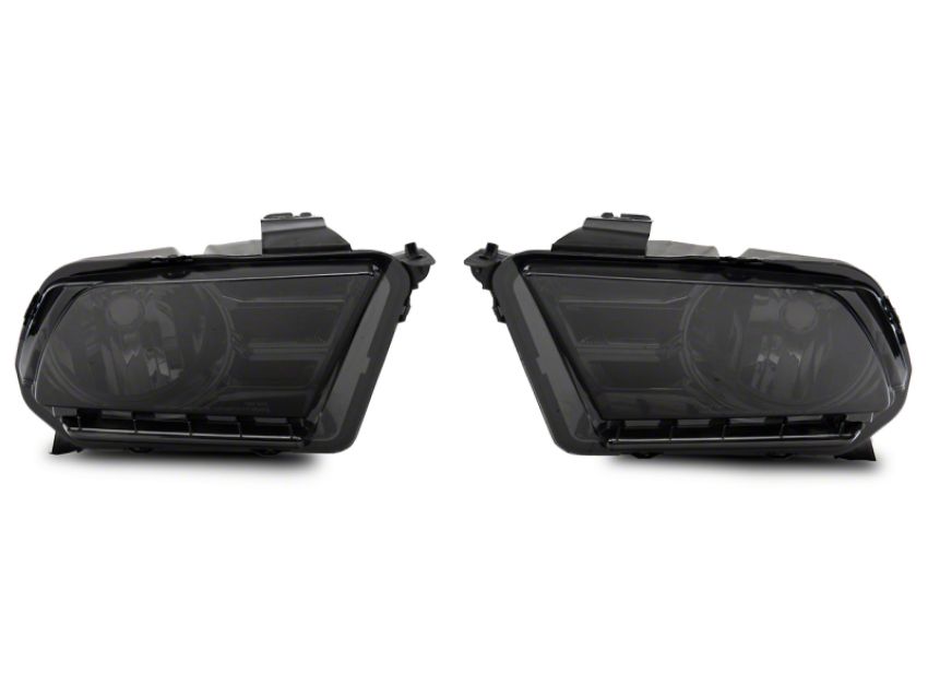 Raxiom 413417 10-12 Ford Mustang Axial Series OEM Style Rep Headlights- Chrome Housing- Smoked Lens