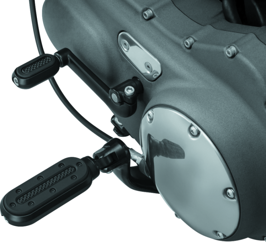 Kuryakyn 7032 Heavy Industry Pegs With Adapters Satin Black