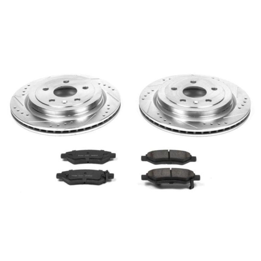 PowerStop K3072 Z23 Daily Driver Carbon-Fiber Ceramic Brake Pad and Drilled & Slotted Rotor Kit
