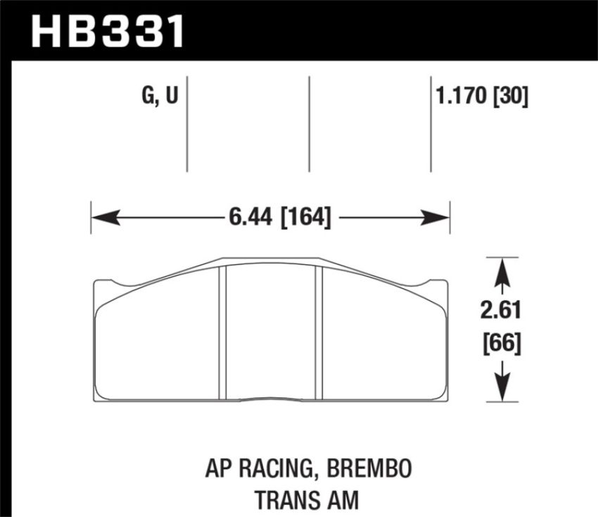 Hawk Performance HB331Q1.17 DTC-80 Disc Brake Pad