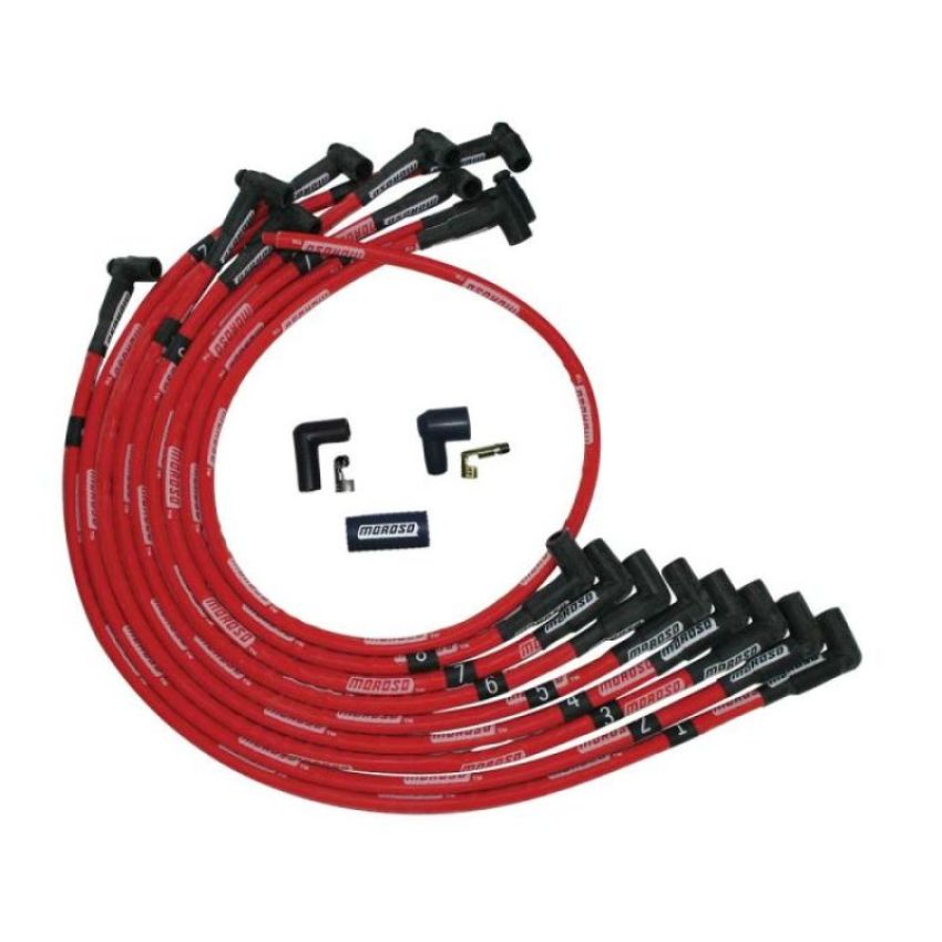 MOROSO MOR52525 Ultra Plug Wire Set SBC Over V/C Red