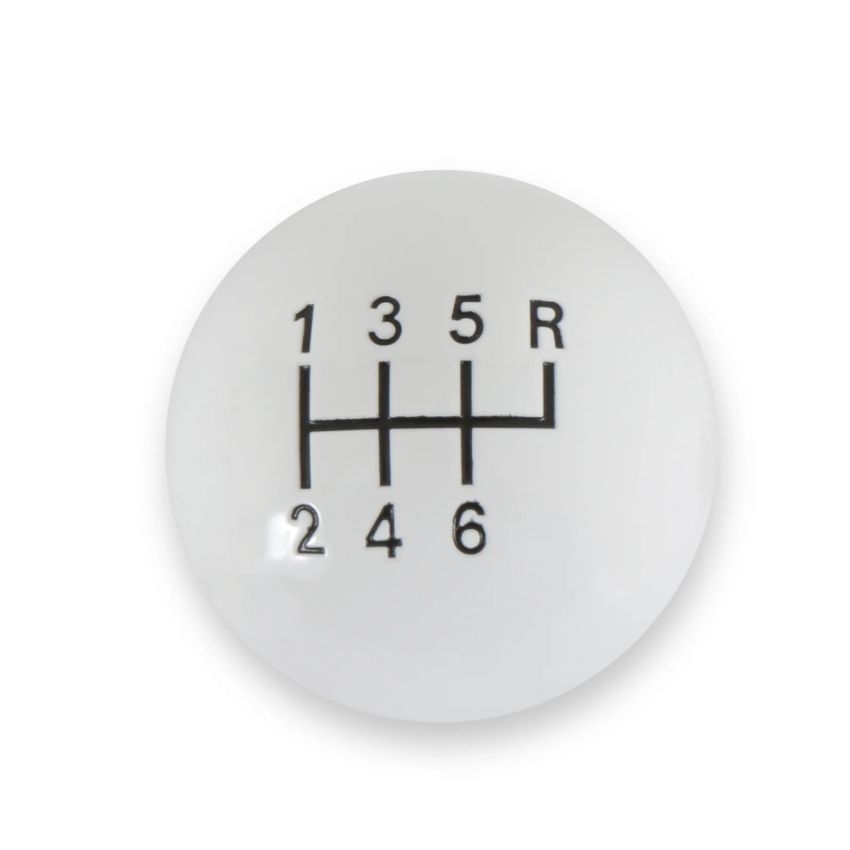 Classic 6-Speed Shift Knob White (3/8-16)