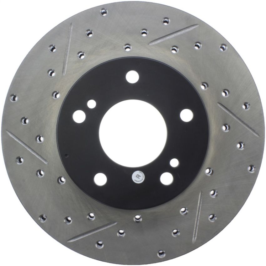 Stoptech 127.42050R Power Slot 6/89-96 Nissan 300ZX Slotted & Drilled Right Front Rotor
