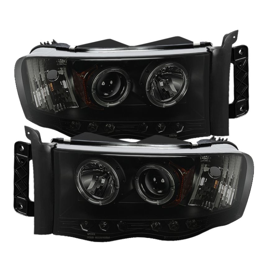 SPYDER 5078384 Projector Headlights - LED Halo - Black Smoke