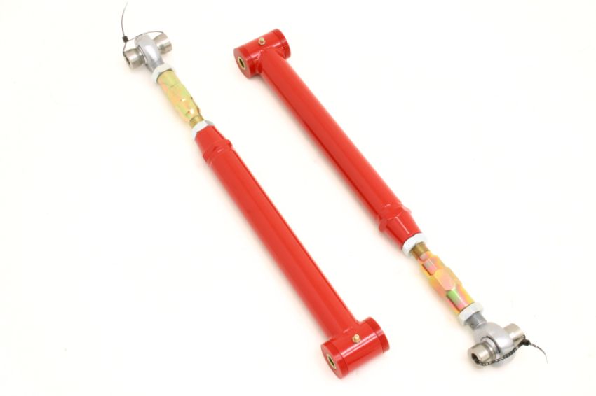 BMR Suspension TCA004R Lower Control Arms, DOM, On-car Adjustable, Polyurethane & Rod End Combo