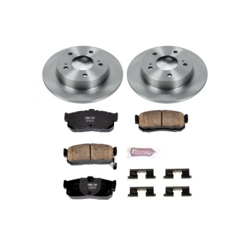 PowerStop KOE3099 OE Stock Replacement Low-Dust Ceramic Brake Pad and Rotor Kit