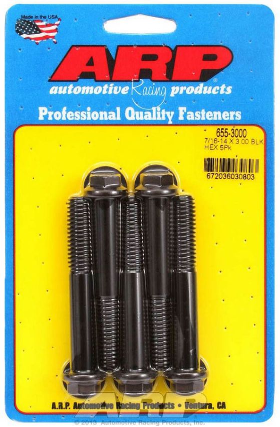 ARP ARP655-3000 Bolt Kit - 6pt. (5) 7/16-14 x 3.000