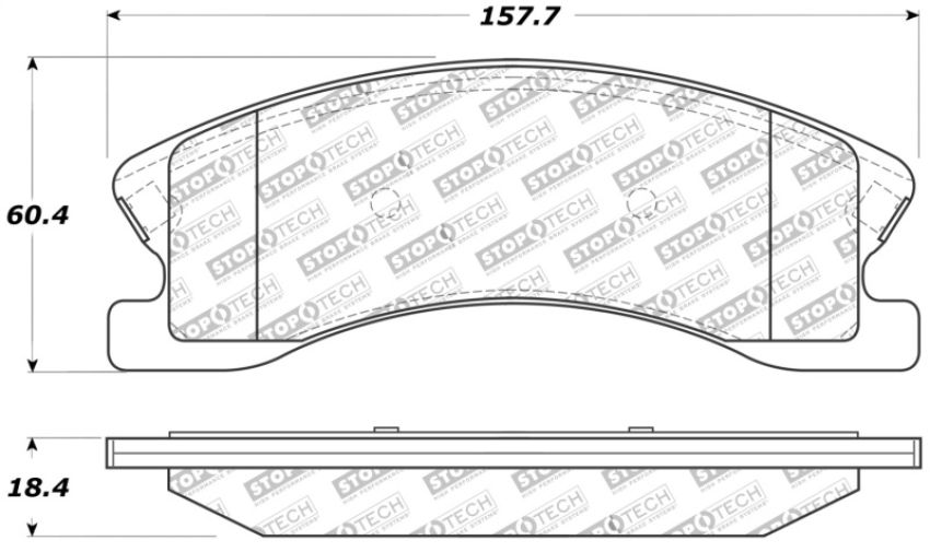 Stoptech 309.09450 Sport Brake Pads w/Shims and Hardware - Front