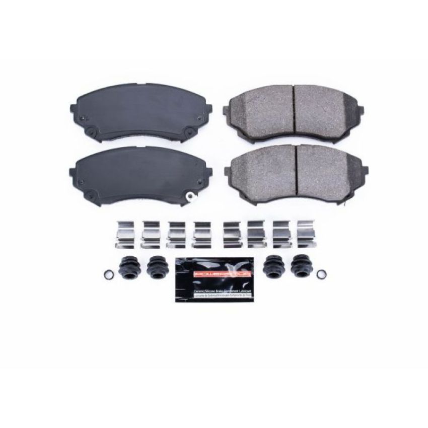 PowerStop Z23-1331 PowerStop - Z23 Daily Driver Carbon-Fiber Ceramic Brake Pads with Hardware Kit