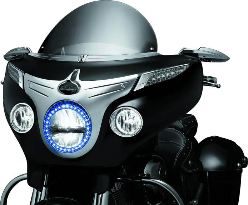 Kuryakyn 5622 Driving Light Bezels Indian Chrome