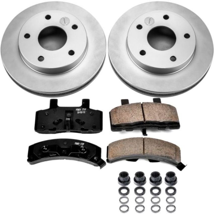 PowerStop CRK2126 Genuine Geomet Coated Rotor and Low-Dust Ceramic Brake Pad Kit