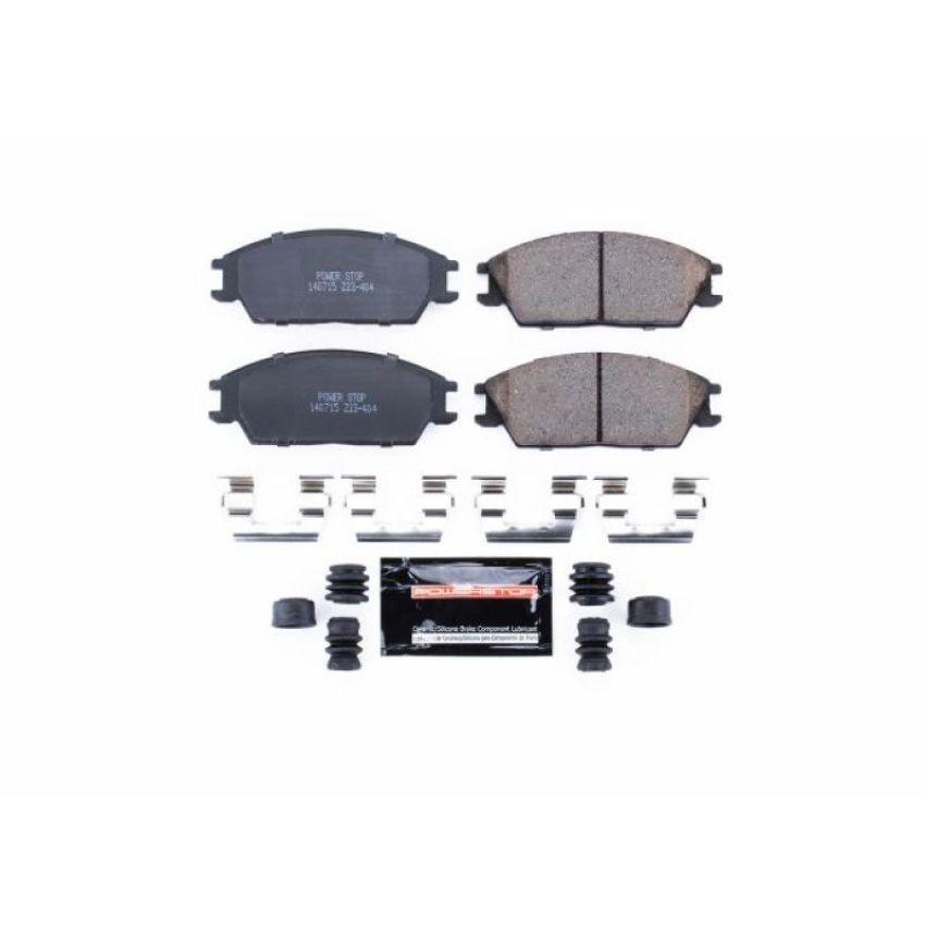 PowerStop Z23-404 PowerStop - Z23 Daily Driver Carbon-Fiber Ceramic Brake Pads with Hardware Kit
