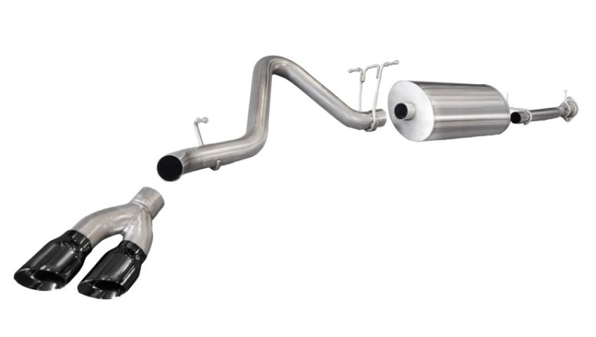 CORSA Performance 14792BLK Corsa 11-13 GMC Sierra 6.0L V8 3in Cat-Back Single Side w Twin 4in Black Pro-Series Tips