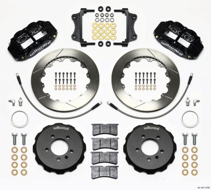 Wilwood 140-12789 Narrow Superlite 6R Front Hat Kit 12.88in 06-12 Volkswagen GTI w/ Lines