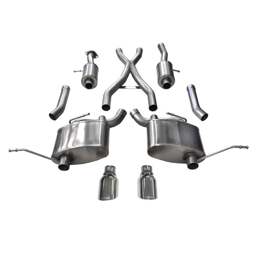 CORSA Performance 14991 Corsa 2011-2021 Jeep Grand Cherokee Polished 2.5in Dual Rear Exit Cat-Back Exhaust