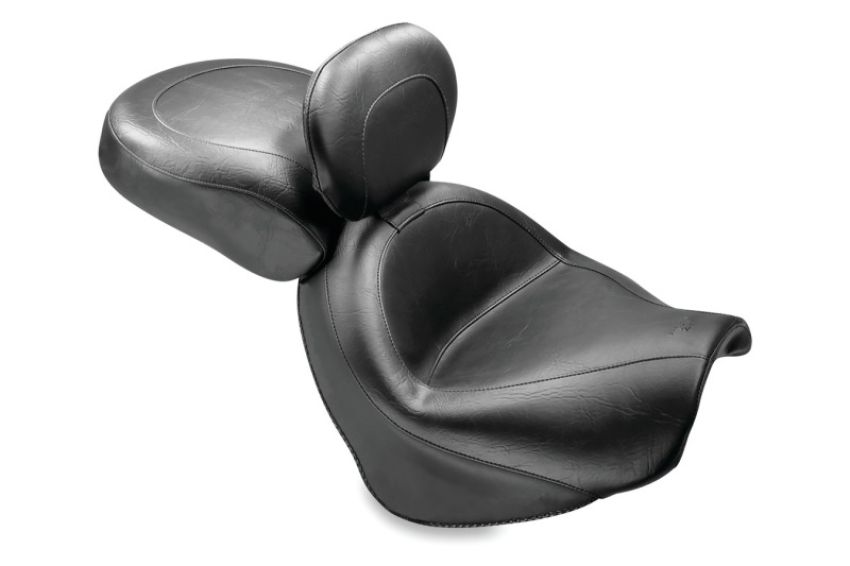 Mustang Motorcycle 79621 Mustang 09-21 Suzuki Boulevard C50/C50T Standard Touring 2PC Seat w/Driver Backrest - Black
