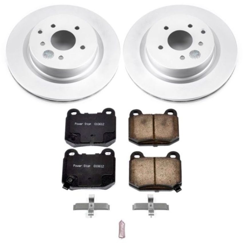 PowerStop CRK5303 Genuine Geomet Coated Rotor and Low-Dust Ceramic Brake Pad Kit