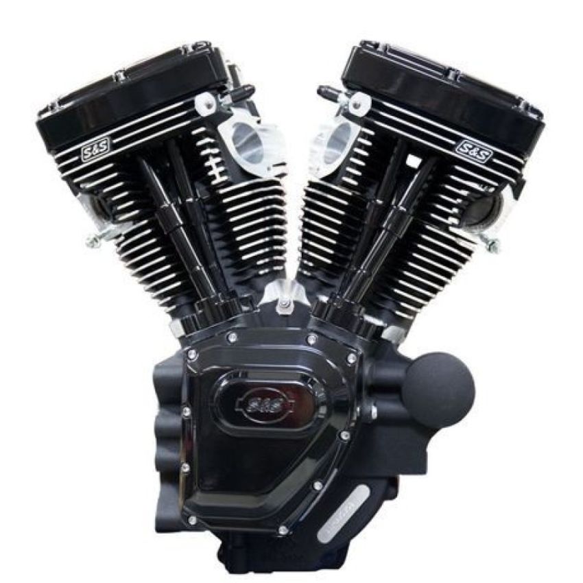 S&S Cycle 310-0836A 07-16 Touring Models T124LC Black Edition Longblock Engine - 585 GE Cams