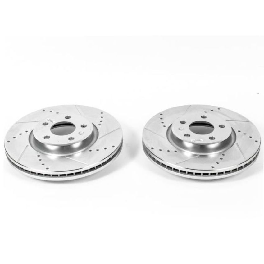 PowerStop EBR1208XPR PowerStop Evolution Performance Drilled, Slotted & Plated Brake Rotor Pair