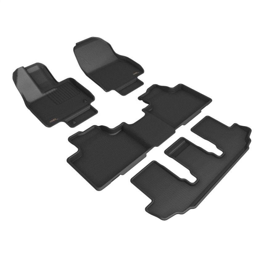 3D MAXpider L1TY27901509 3D MAXider 20-23 Toyota Highlander Hybrid Kagu Black Floor Mat - Row 1/2/3
