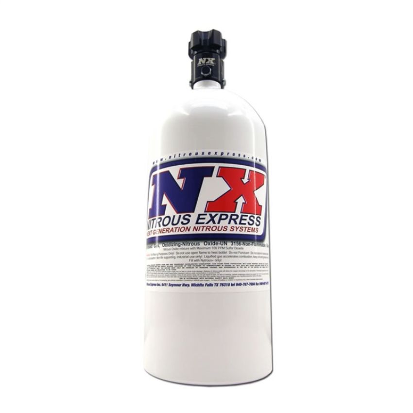 Nitrous Express 11100 10 LB BOTTLE W/ LIGHTNING 500 VALVE (6.89 DIA. X 20.19 TALL)