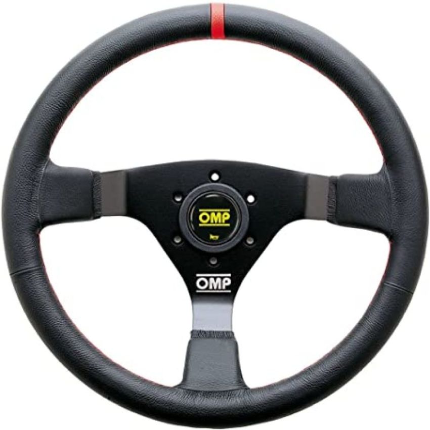 OMP RACING, INC. OMPOD0-1980-073 WRC Steering Wheel Black And Red .350 Dia Grip