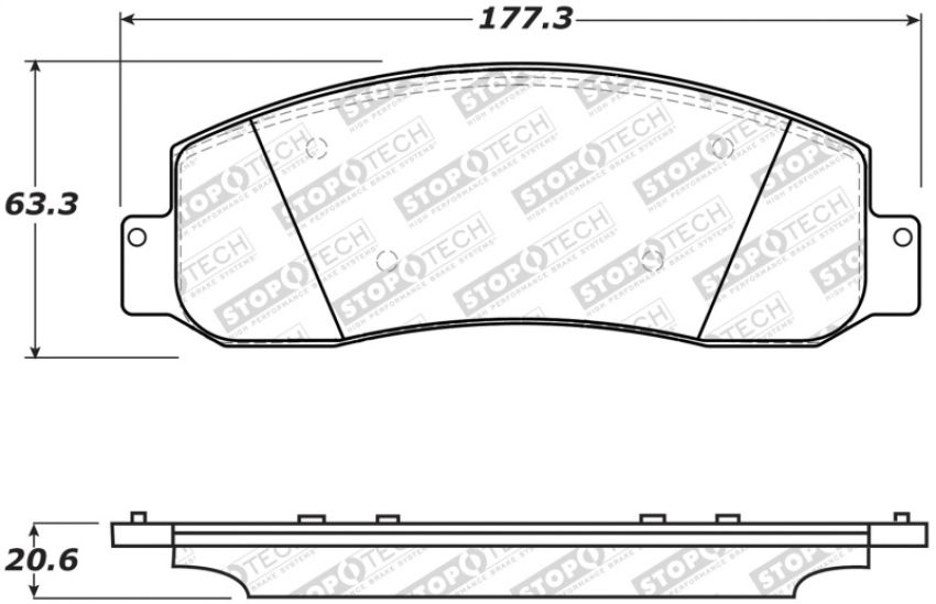 Stoptech 305.10690 Street Select Brake Pads - Rear