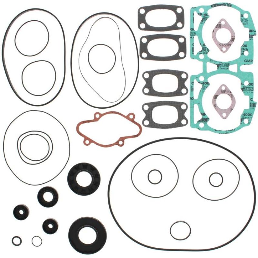 Vertex Pistons 711194 Vertex Gaskets 93-96 Ski-Doo Formula Grand Touring/XTC/SE Complete Gasket Kit w/ Oil Seals