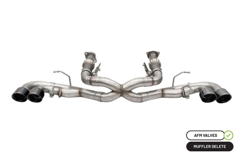 CORSA Performance 21102BLK Corsa 20-24 Corvette C8 3in Xtreme Cat-Back Exhaust 4.5in Blk Quad Tips - Integrates stock AFM Valve
