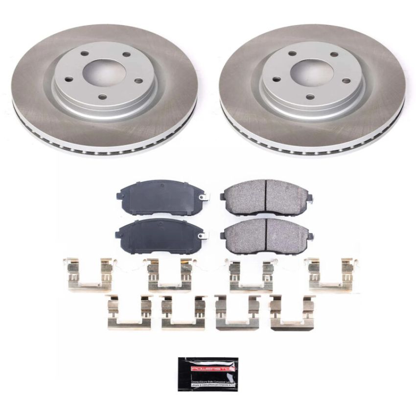 PowerStop SC6094 Semi-Coated Rotor and Low-Dust Ceramic Brake Pad Kit