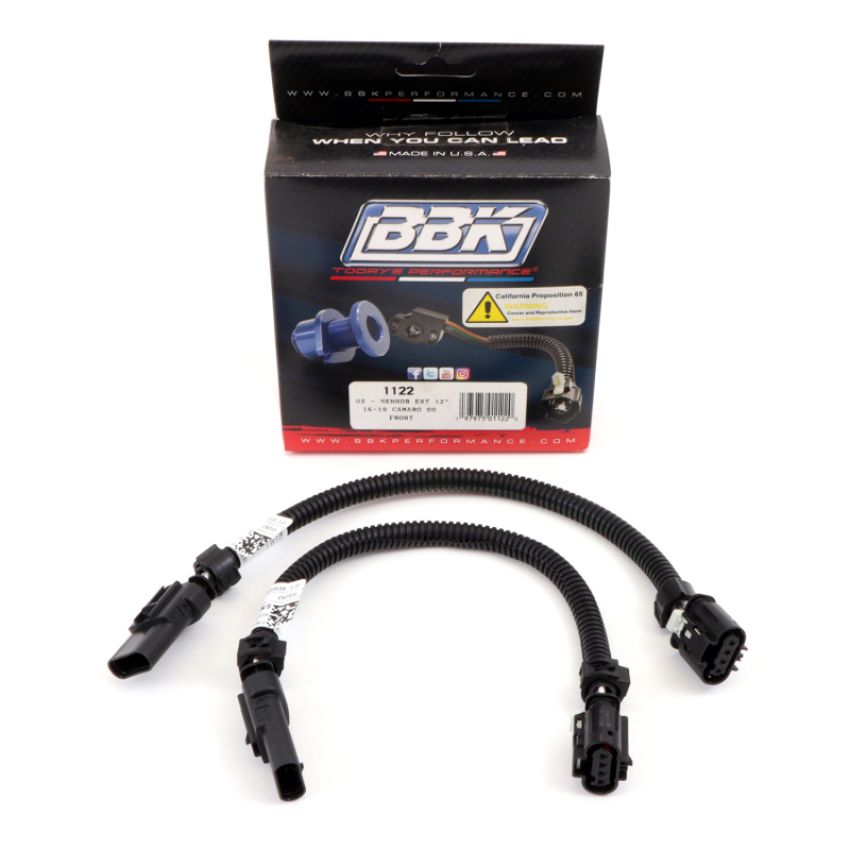 BBK Performance Parts 1122 2016-24 CAMARO 6.2L O2 WIRE HARNESS EXTENSIONS -MANUAL TRANSMISSION (FRONT)