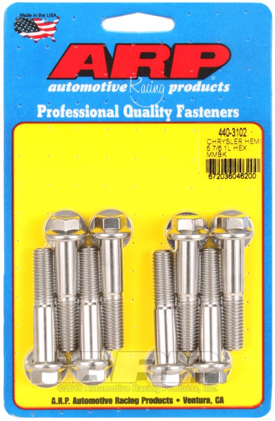 ARP 440-3102 Chrysler Hemi 5.7/6.1L SS Hex Motor Mount Bolt Kit