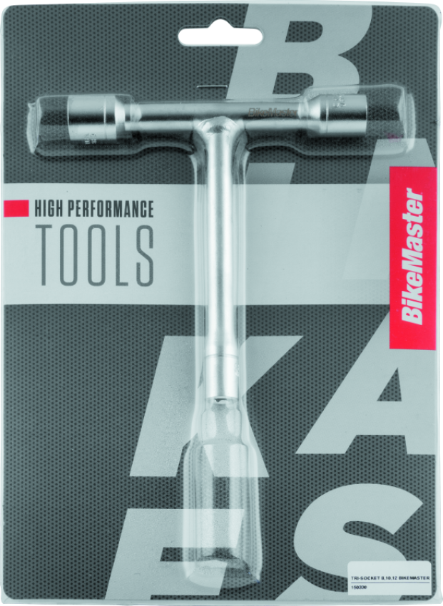 BikeMaster 150330 T-Handle 3-Way Socket - 8mm/10mm/12mm